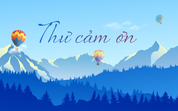 THƯ CẢM ƠN